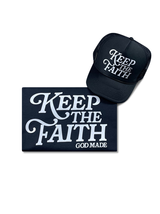 (Black & White) Keep The Faith Trucker Combo