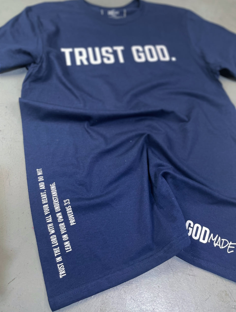 (Navy) Trust God Unisex T-Shirt