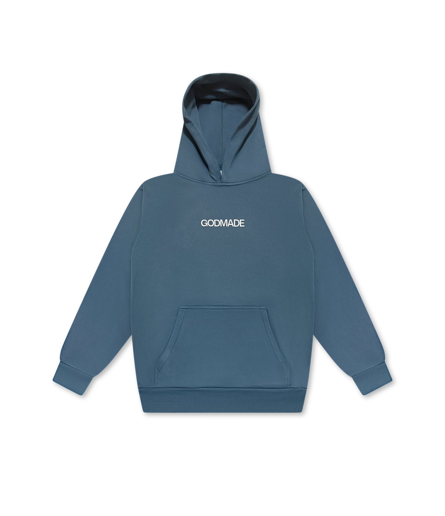 (Pebble Blue) Puff Print Follow Jesus Unisex Hoodie