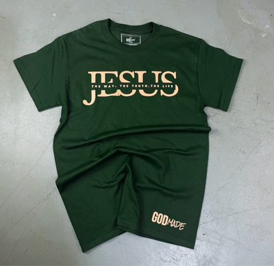 (Forest Green) Jesus Unisex T-Shirt