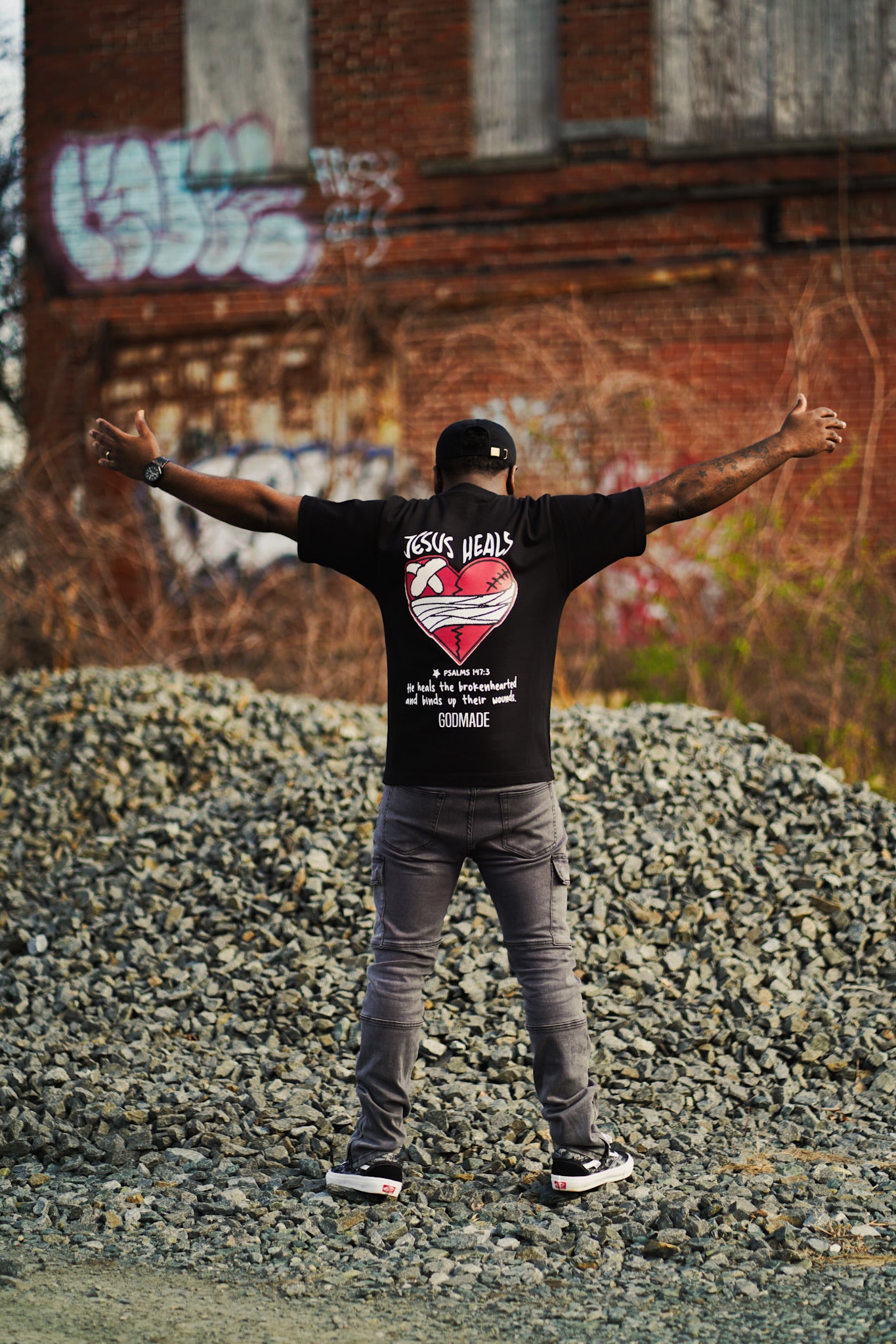 (Mercy Black) Jesus Heals Boxy Unisex T-Shirt