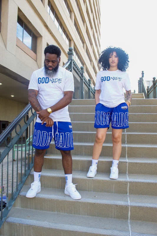 (Living Water Blue) Story of Redemption Mesh Short Set