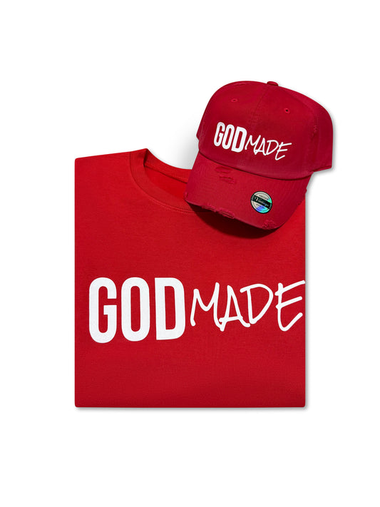 (The Blood Red) Crewneck Sweatshirt & Hat Combo