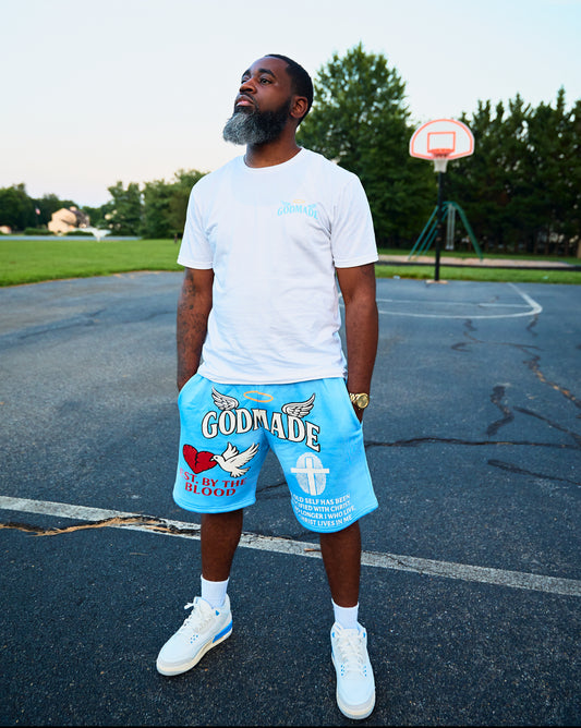 (Heavenly Blue) Crucified With Christ Limited Edition Short Set