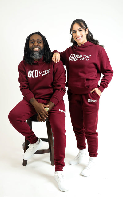 (MAROON) GODMADE UNISEX SWEATSUIT