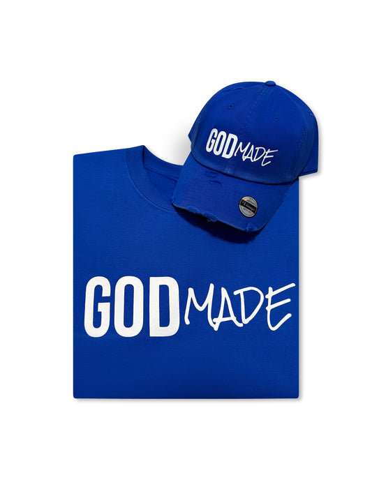 (Living Water Blue) Crewneck Sweatshirt & Hat Combo