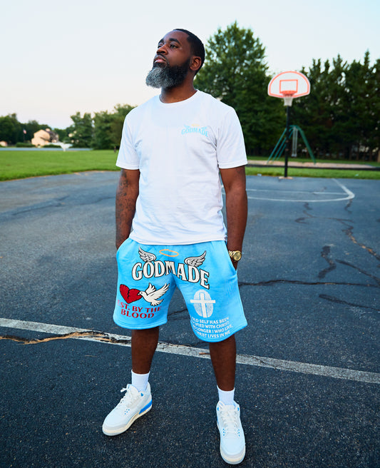 (Heavenly Blue) Crucified With Christ Short Set