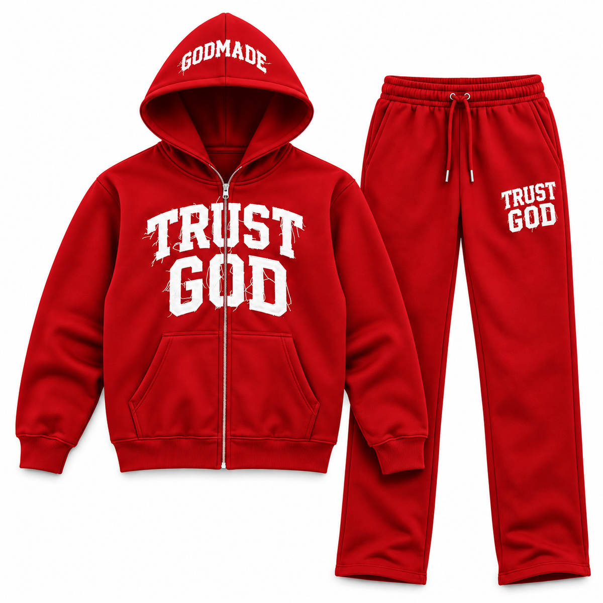 (The Blood Red) Trust God Unisex Sweatsuit