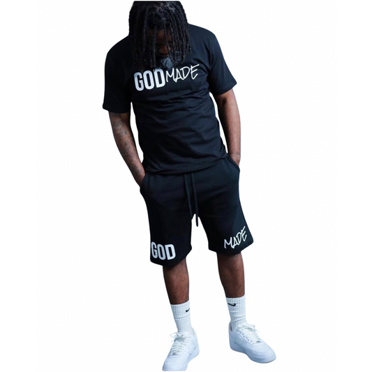 (Mercy Black) GodMade Unisex Short Set