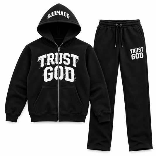 (Mercy Black) Trust God Unisex Sweatsuit