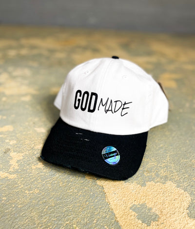 (White & Black ) GODMADE DAD HAT