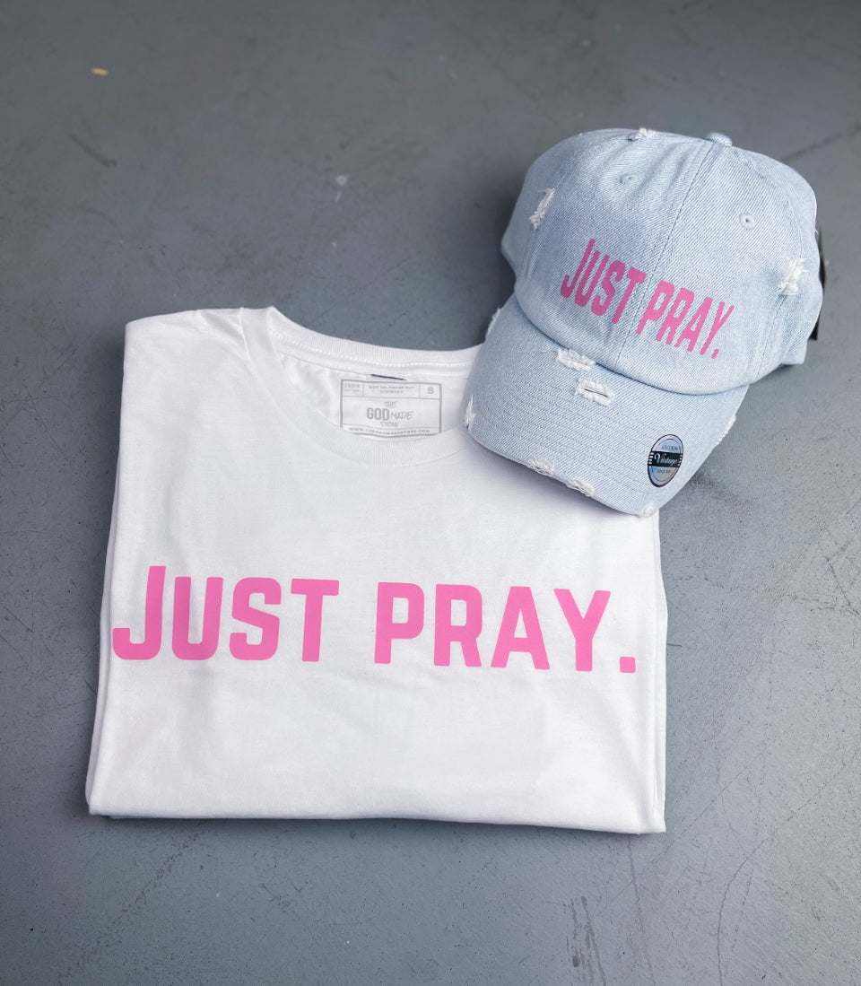 (Denim & Pink) UNISEX HAT & SHIRT COMBO