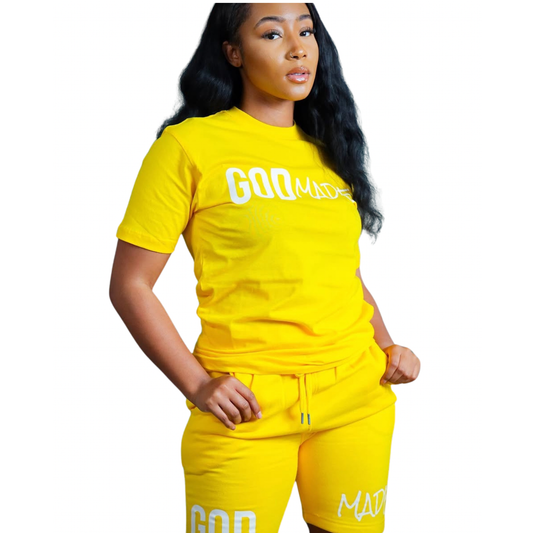 (Daisy Yellow) GodMade Unisex Short Set
