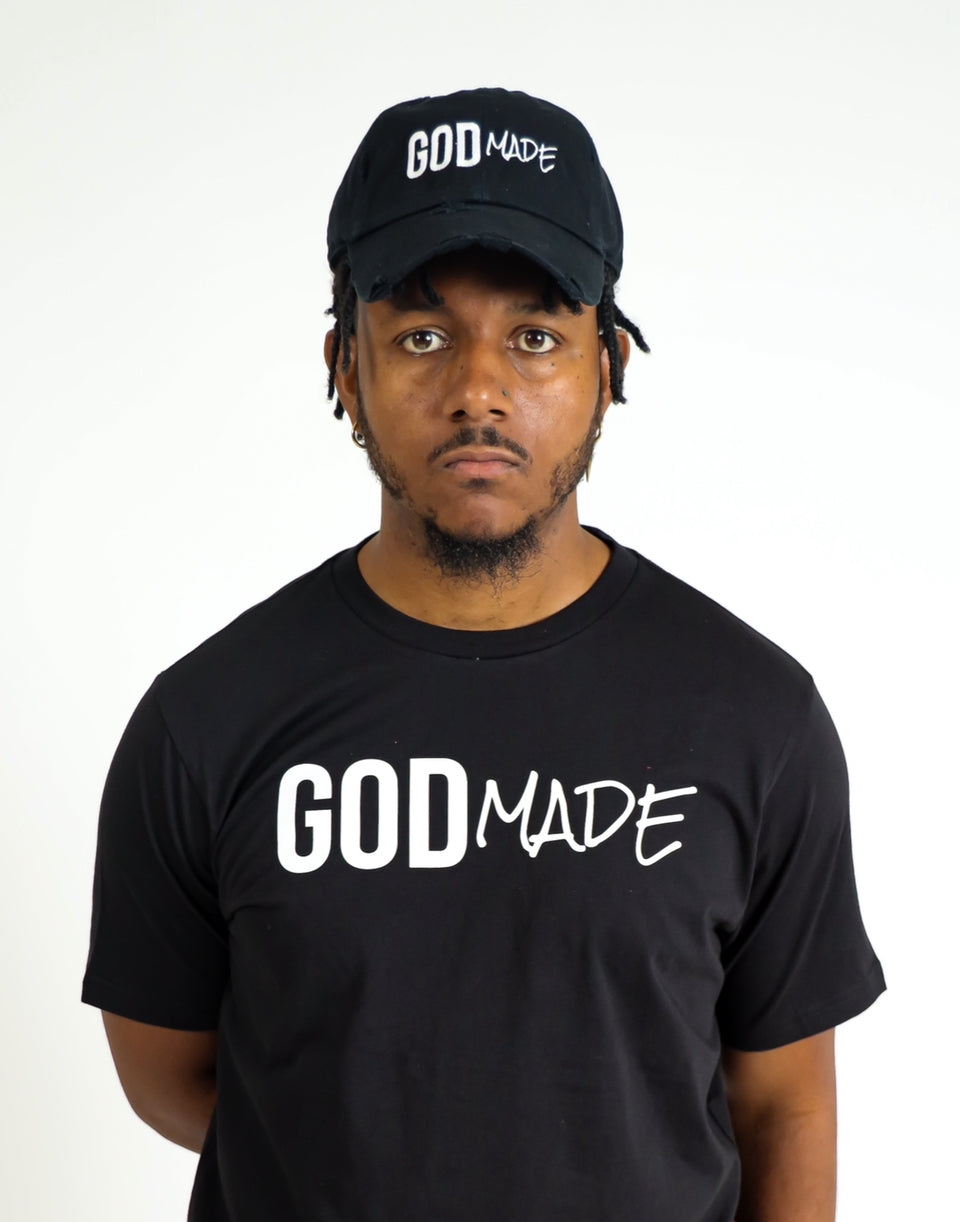 (BLACK & WHITE) GodMade Unisex Hat & Shirt Combo