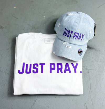 (Just Pray Purple) Unisex Hat & Shirt Combo