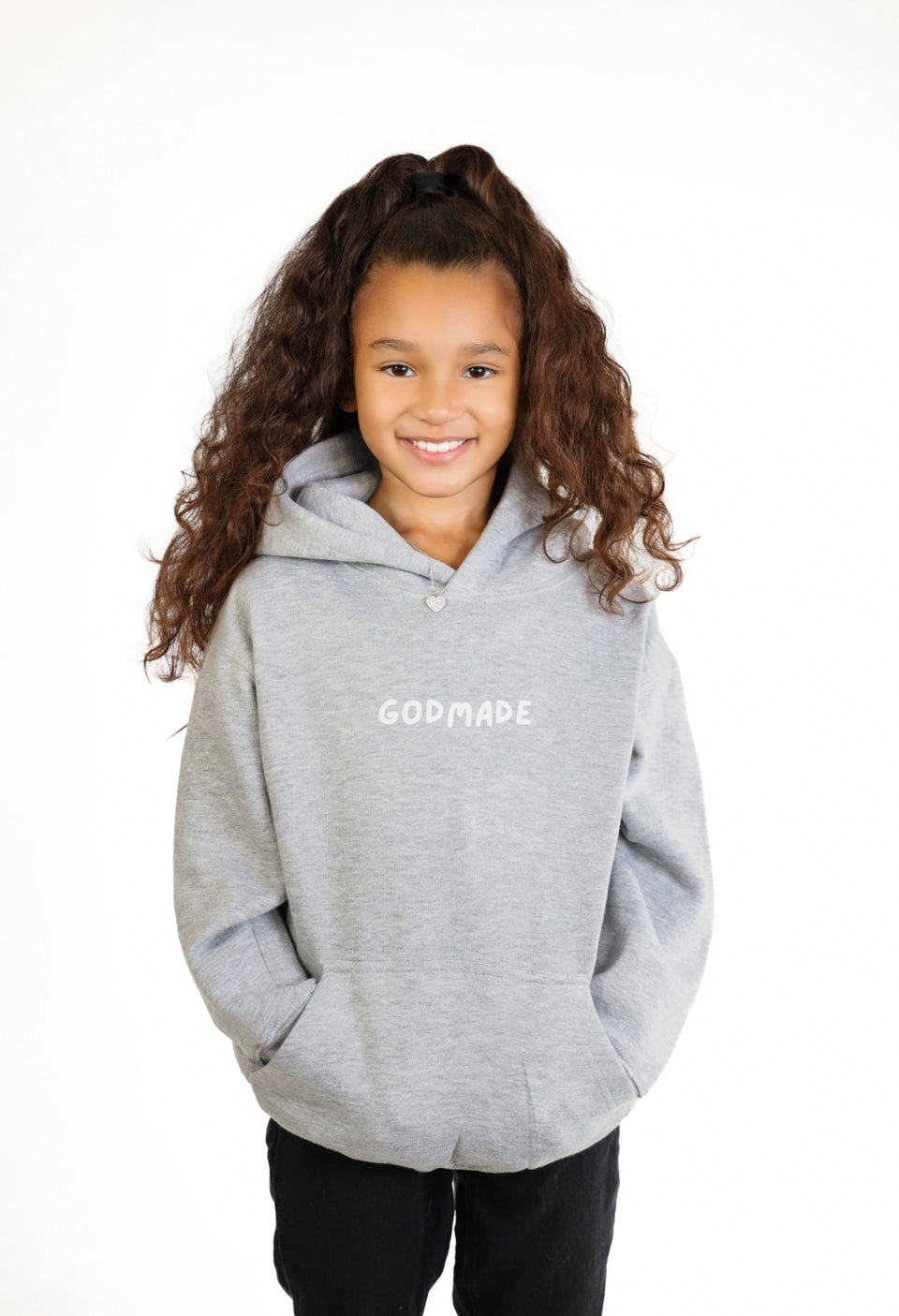 (Gray) Kids Jesus Love You Hoodie