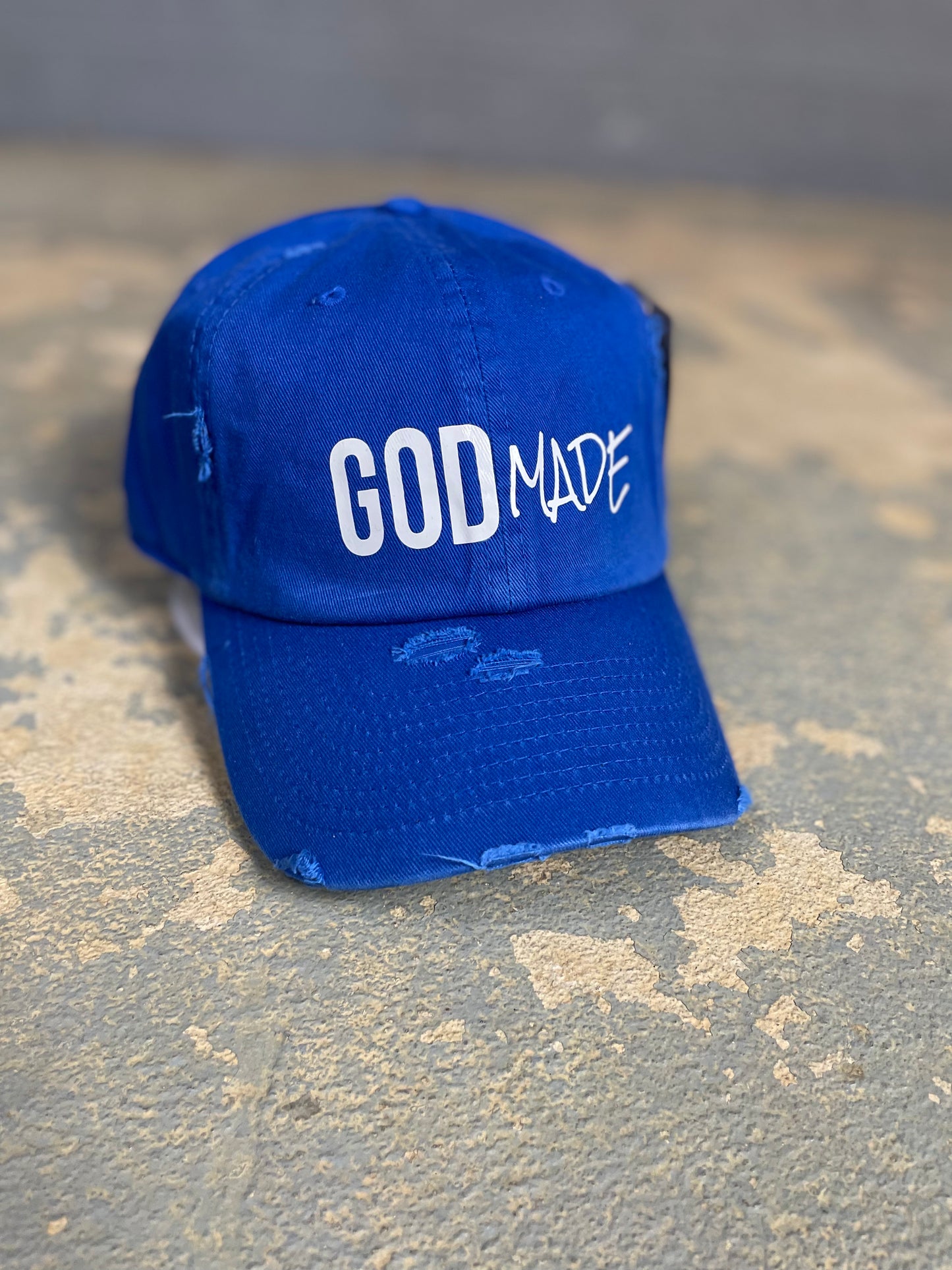 (Royal Blue) Classic GOD MADE DAD HAT