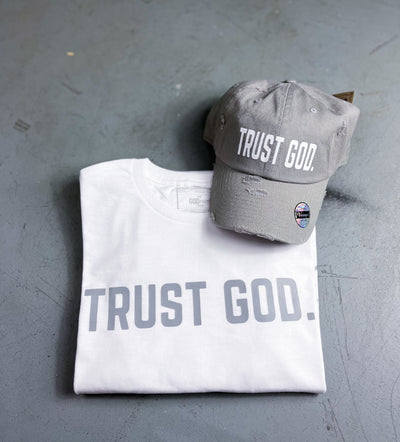 (GRAY) TRUST GOD UNISEX HAT & SHIRT COMBO