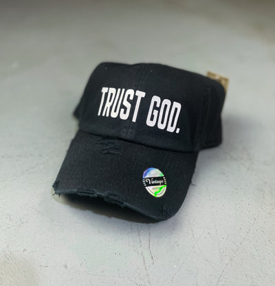 (Black) Trust God Dad Hat