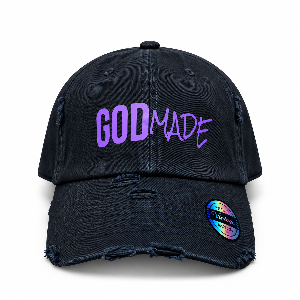(Mercy Black & Priesthood Purple) GOD MADE DAD HAT