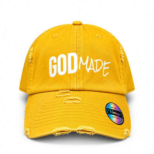 (Mustard Seed Yellow)GOD MADE Dad Hat