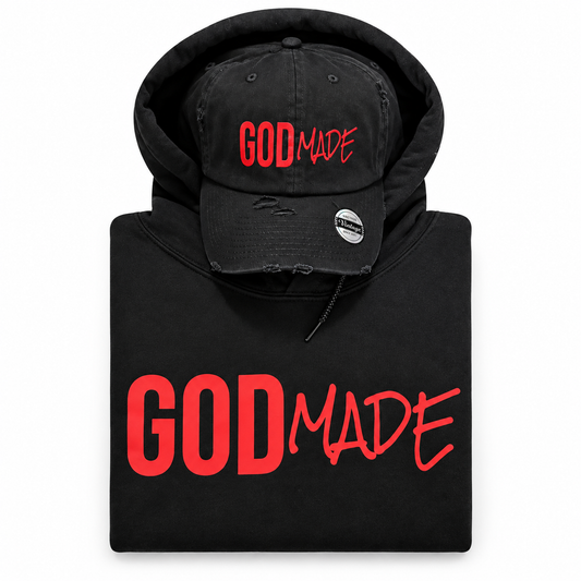 (Mercy Black & The Blood Red) GodMade Unisex Hoodie & Hat Combo