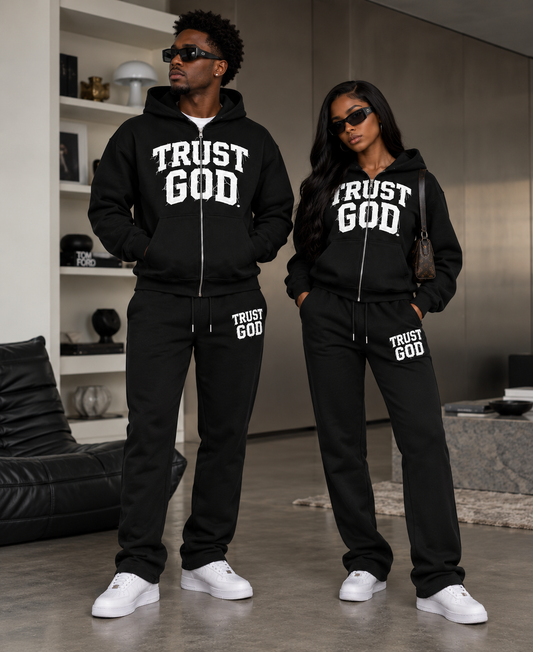 (Mercy Black) Trust God Unisex Sweatsuit