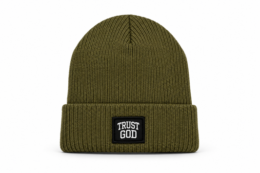 (Olive Green) Trust God Beanie