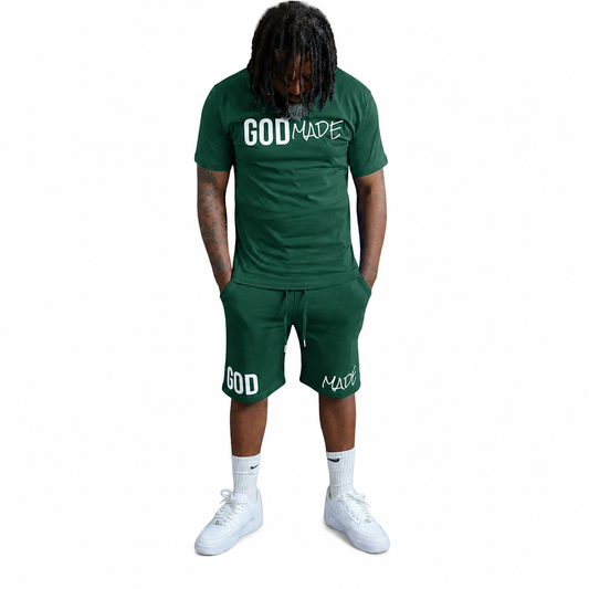 (Hunter Green) GodMade Unisex Short Set